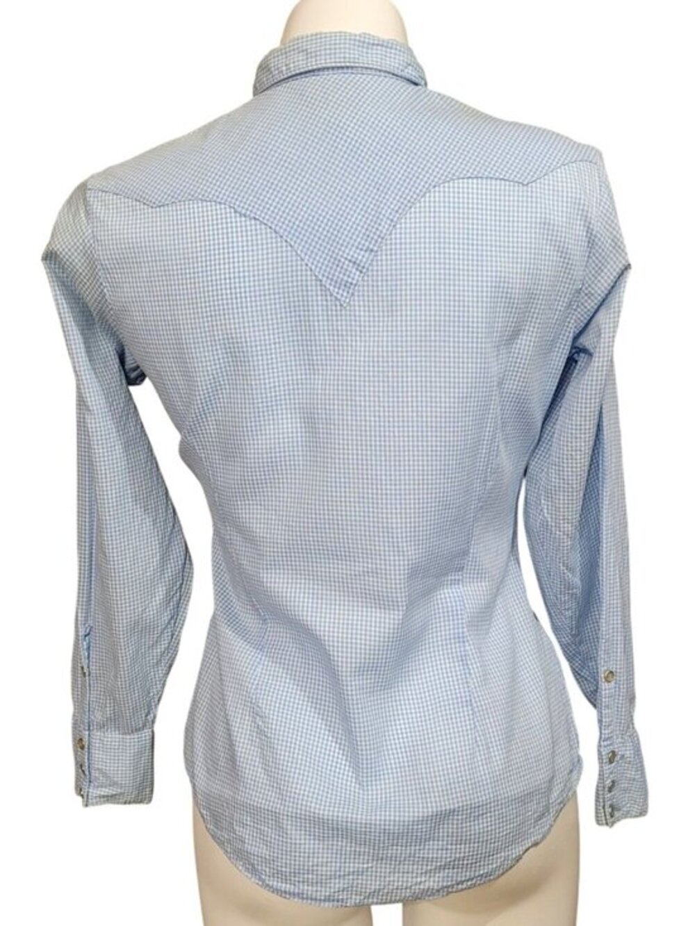 Vintage Gingham Shirt & Pants Set Light Blue - Picture 6 of 12